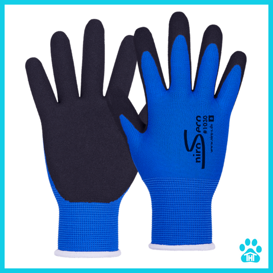 12 Paar NIRO-S pure #1030 Arbeitshandschuhe Montagehandschuhe sandy-Latexschaum