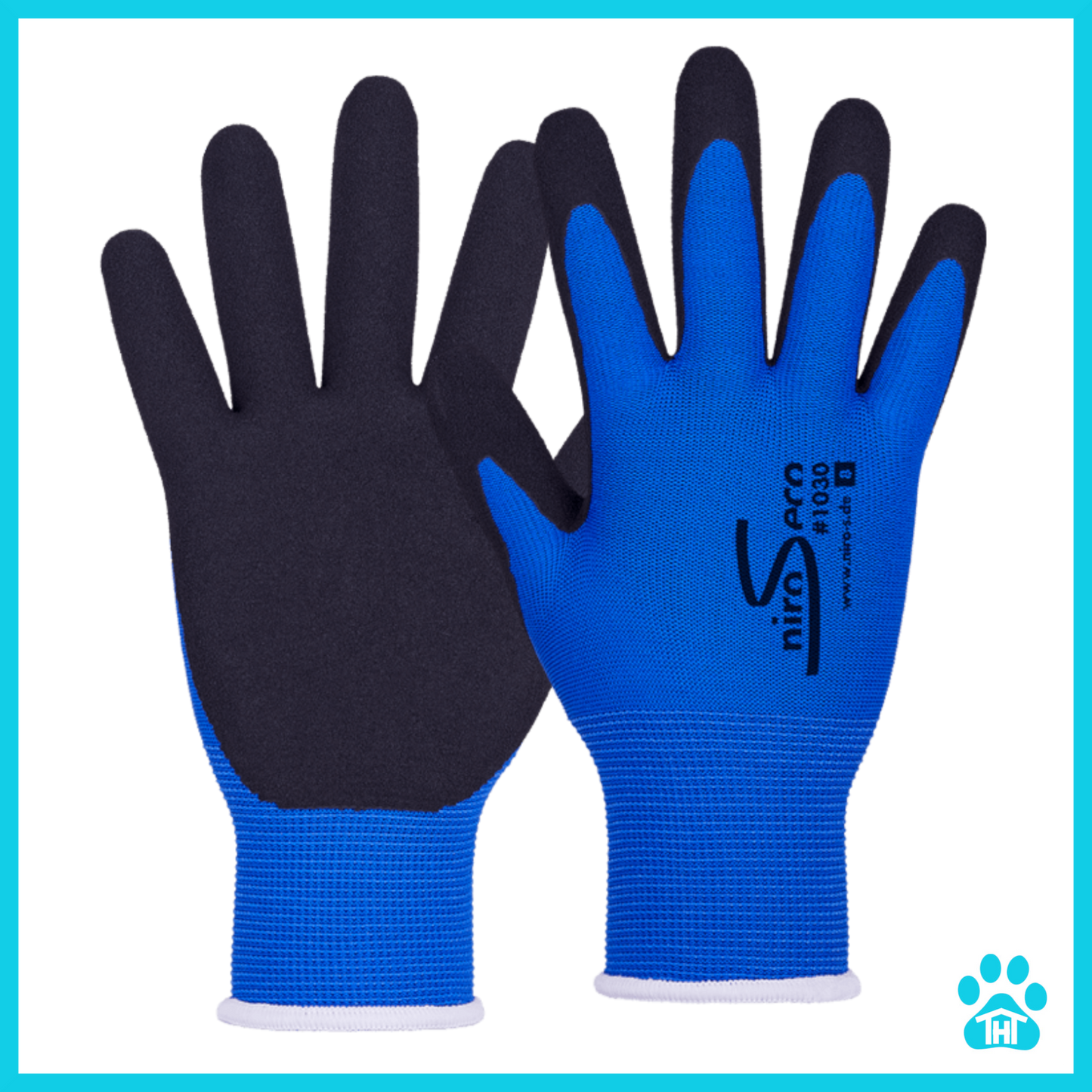 12 Paar NIRO-S pure #1030 Arbeitshandschuhe Montagehandschuhe sandy-Latexschaum