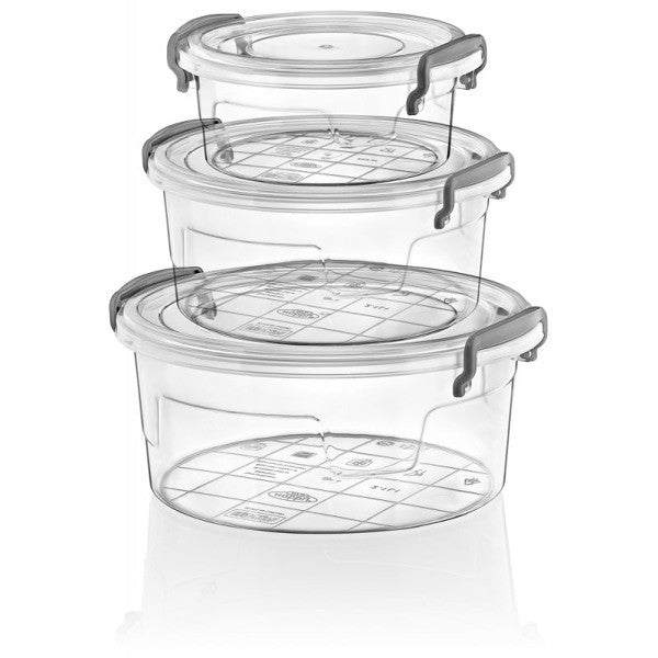 Multi Box mit Deckel Set 3 tlg. - rund