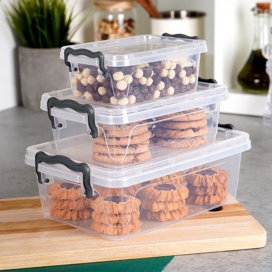 Multi Box mit Deckel Set 3 tlg. - rechteckig